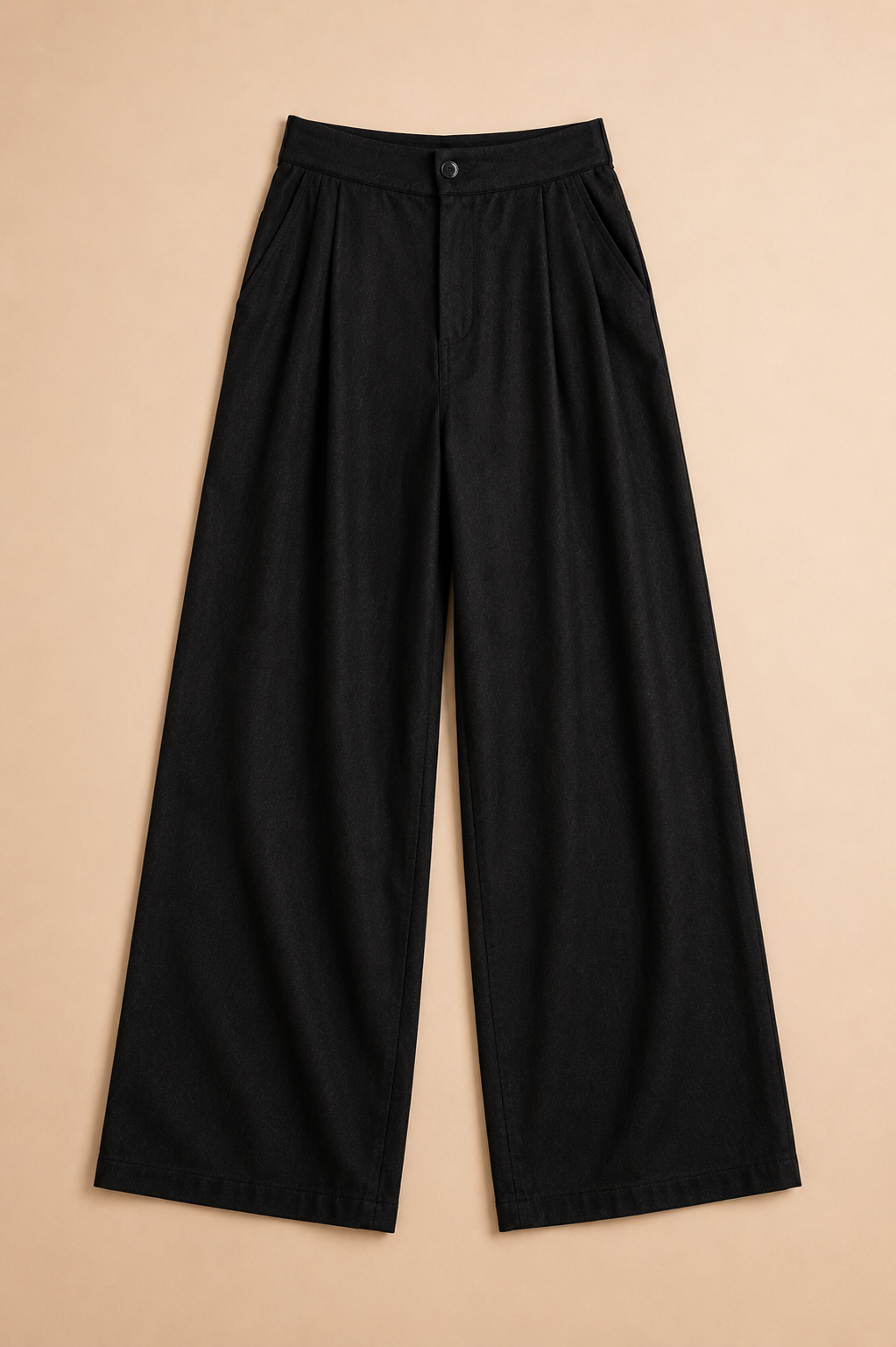 Women's Black Cotton Wide Leg Palazzo Pants