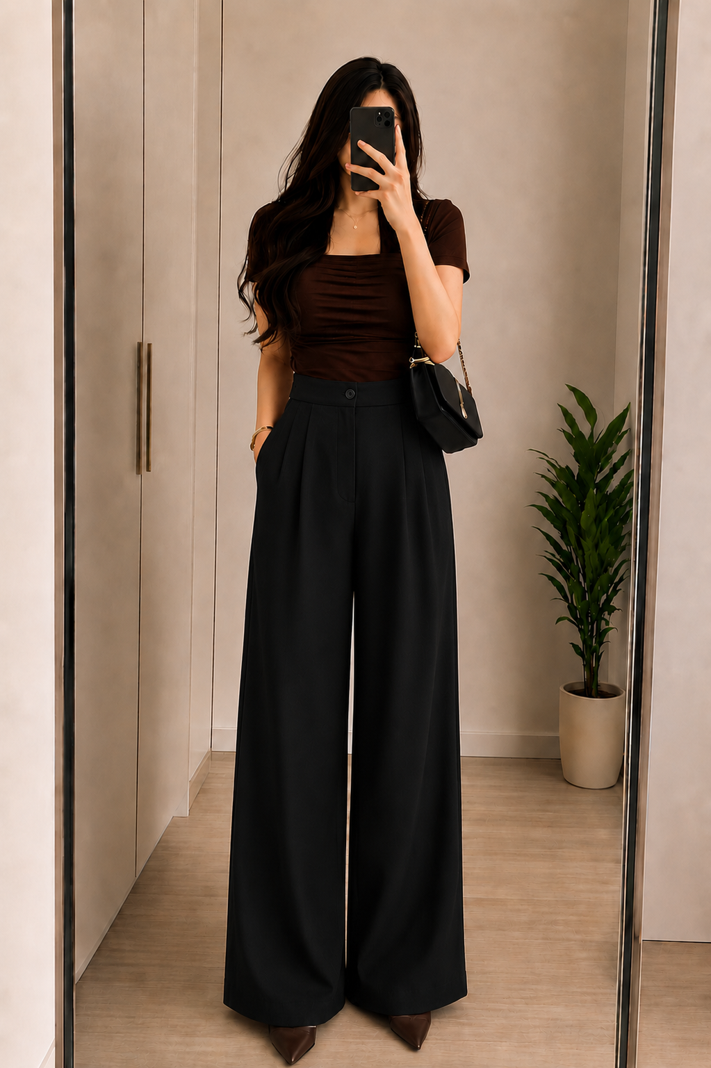 Women's  Cotton Wide Leg Korean Pants