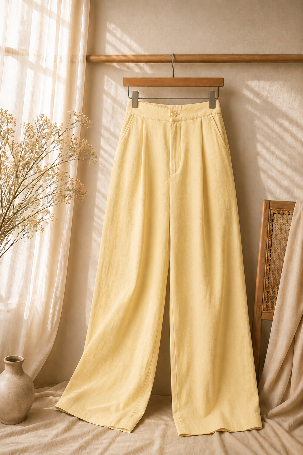 Women's  Cotton Wide Leg Korean Pants