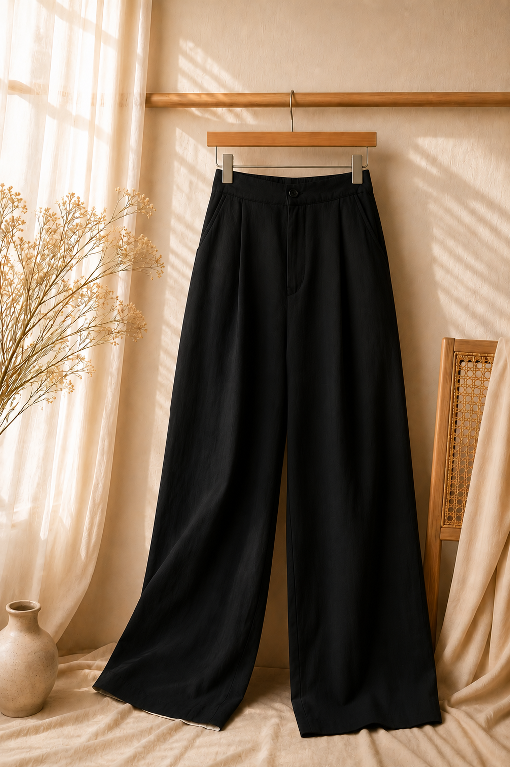 Women's  Cotton Wide Leg Korean Pants