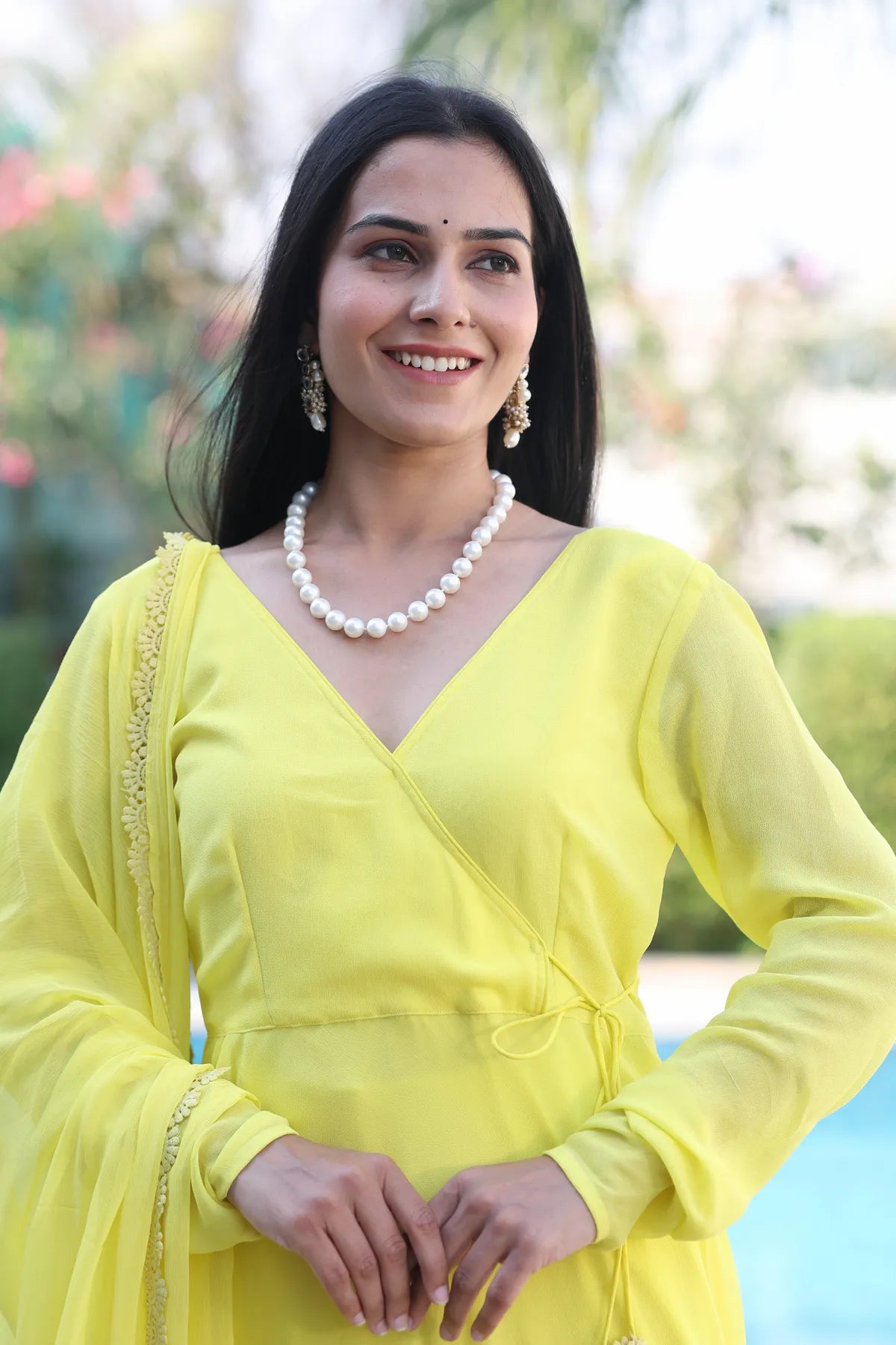 Chavi Neon Anarkali Suit Set