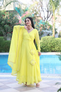 Chavi Neon Anarkali Suit Set