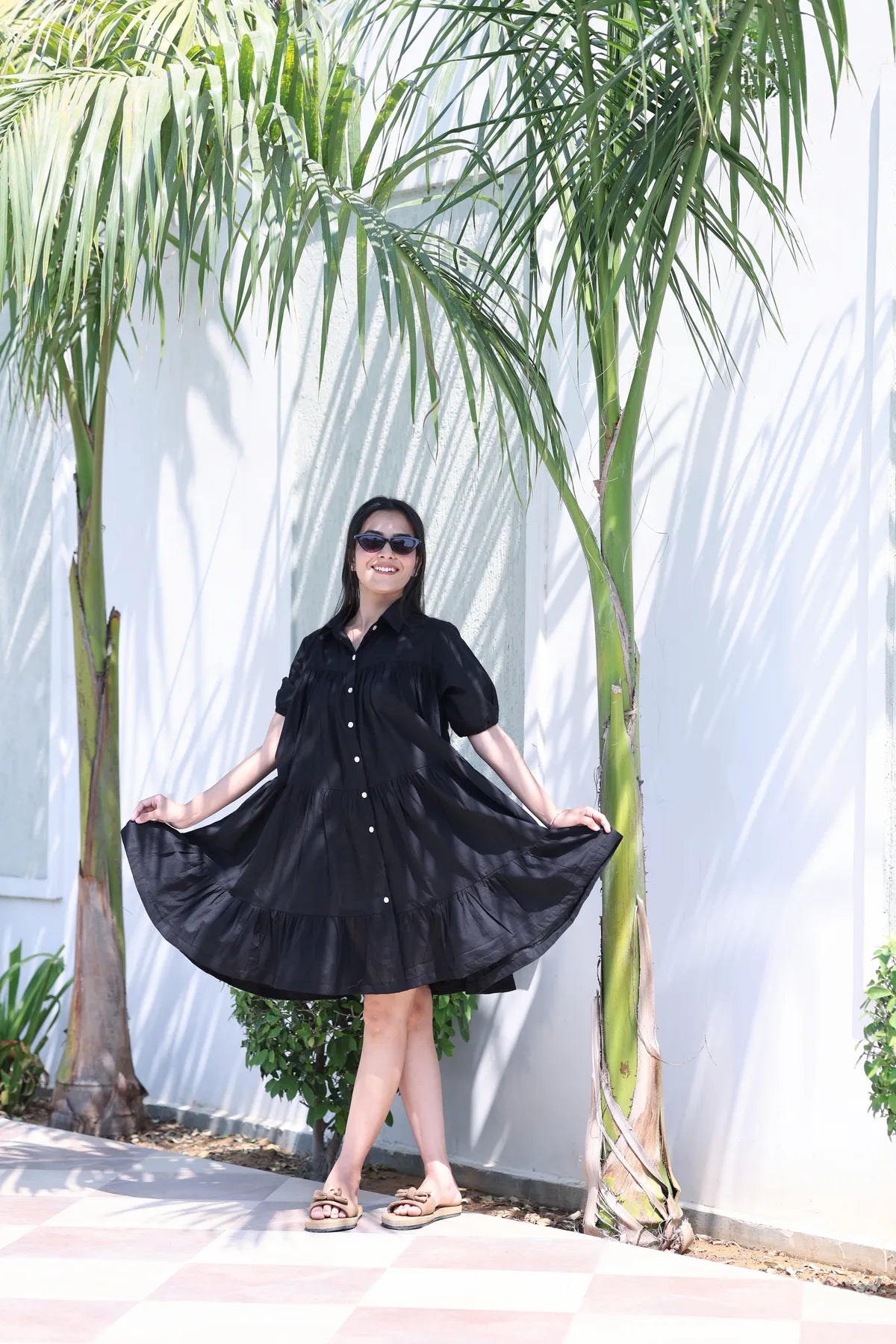 Black Riot Midi Dress