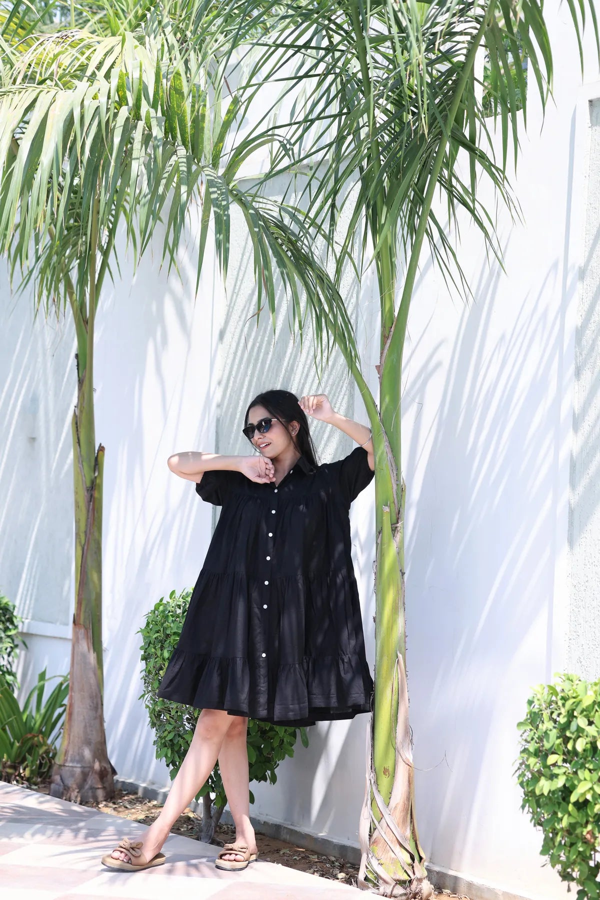 Black Riot Midi Dress