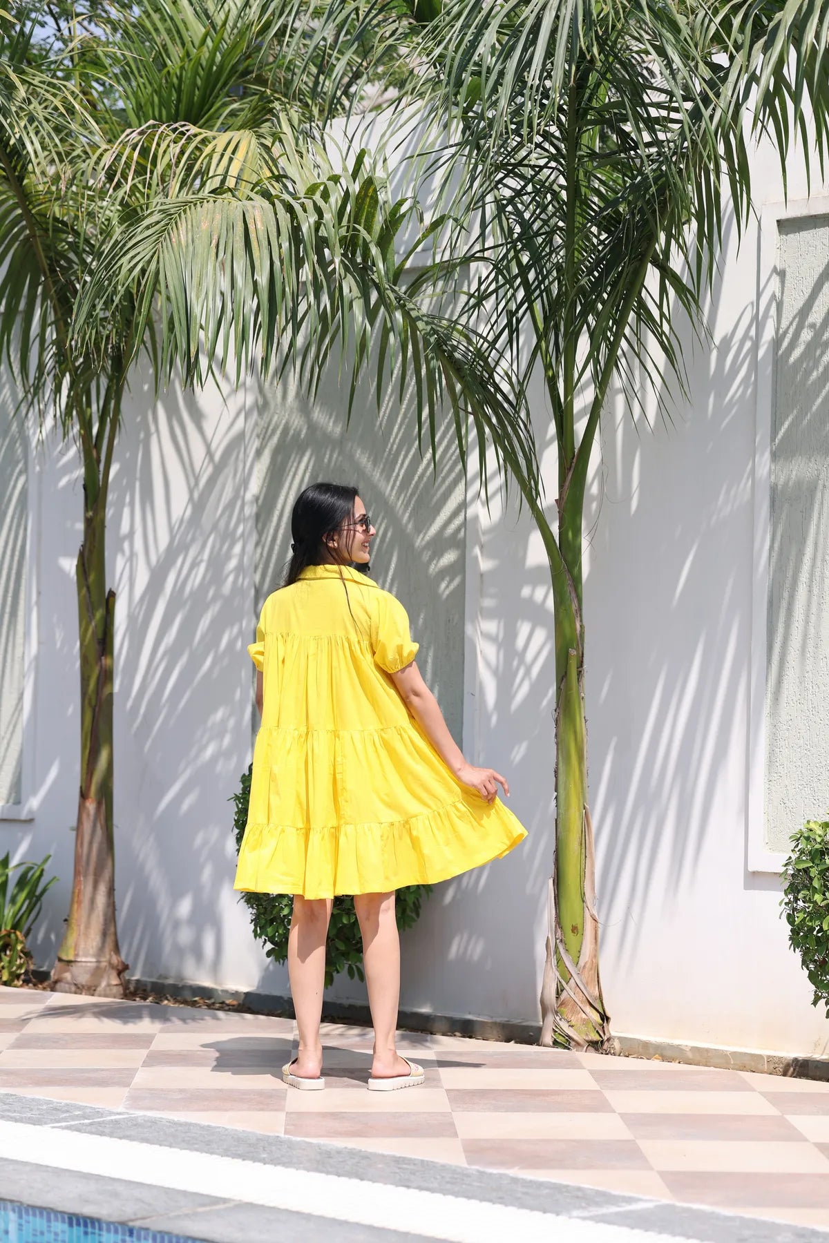 Yellow Riot Midi Dress