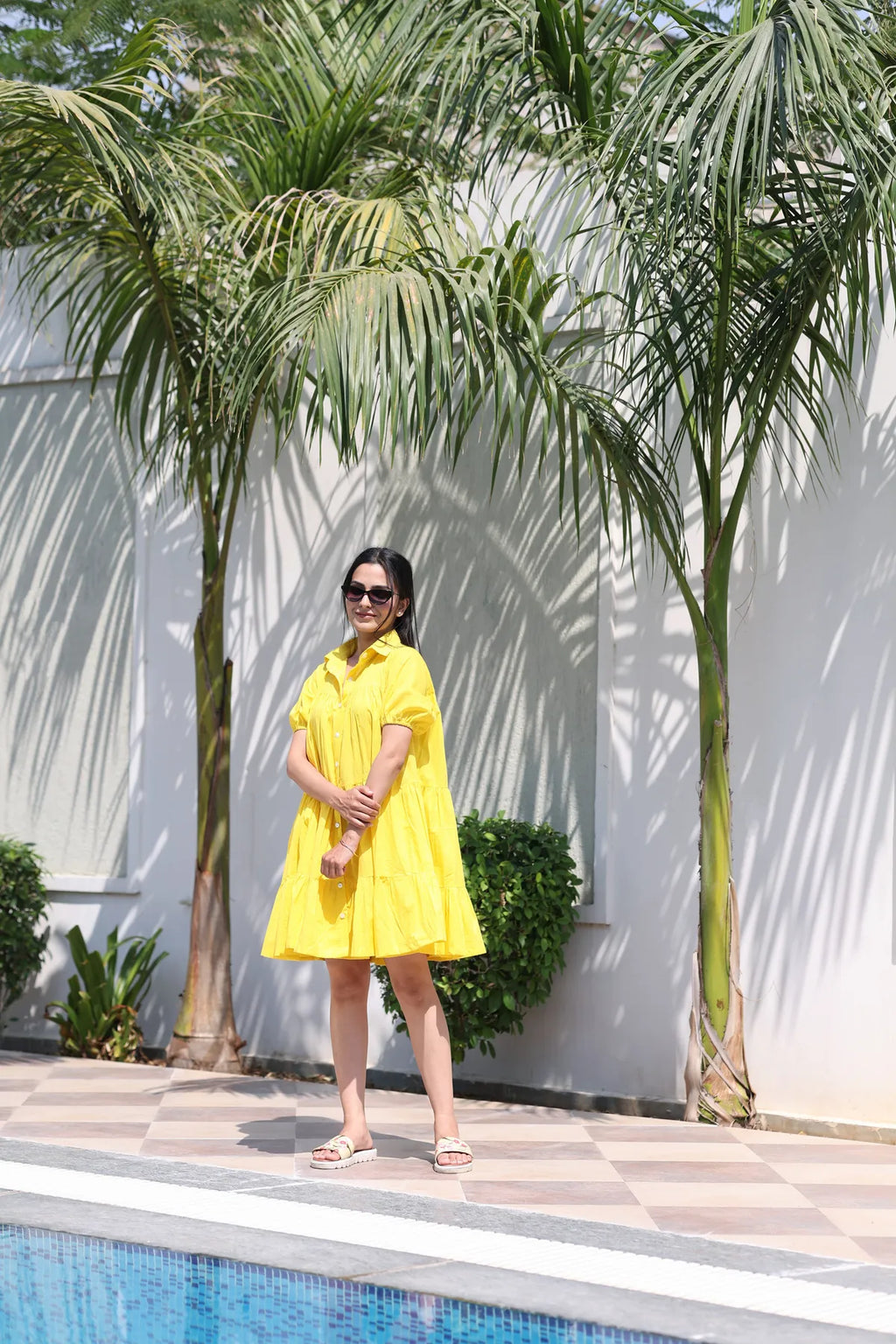 Yellow Riot Midi Dress