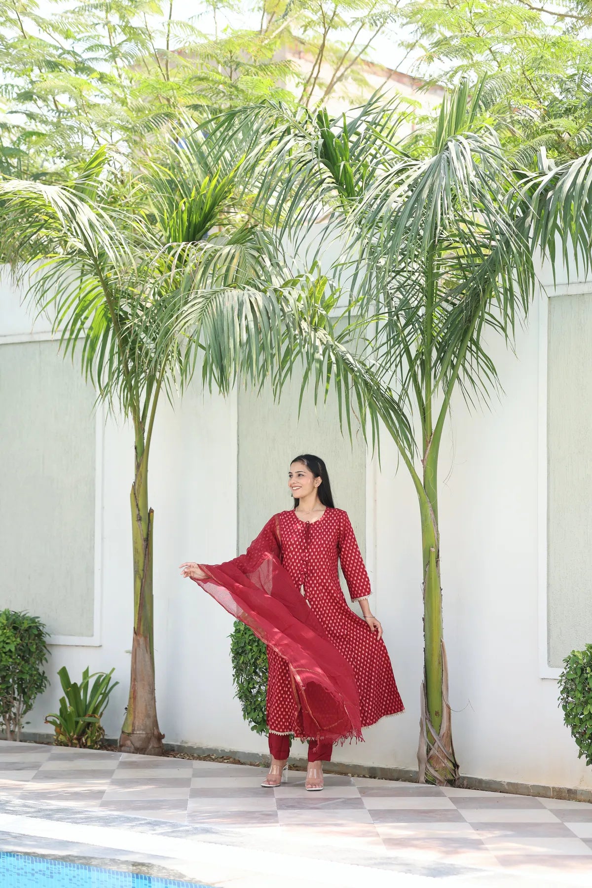 Gulnaar Anarkali Suit Set