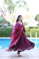 Mulberry Anarkali Suit Set - Image 2