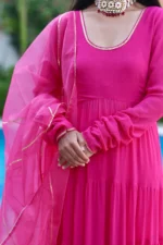 Pink Fuchsia Anarkali Suit Set - Image 5