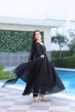 Black Tamsik Anarkali Suit Set - Image 3