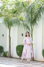 Lilac Floral Straight Suit Set