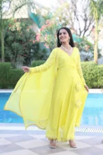 Chavi Neon Anarkali Suit Set - Image 3