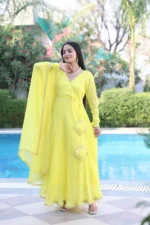 Chavi Neon Anarkali Suit Set