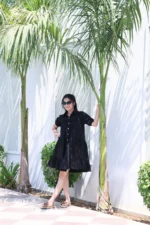 Black Riot Midi Dress